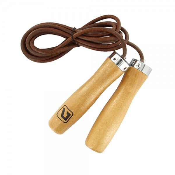 Leather Jump Rope With Wooden Handles